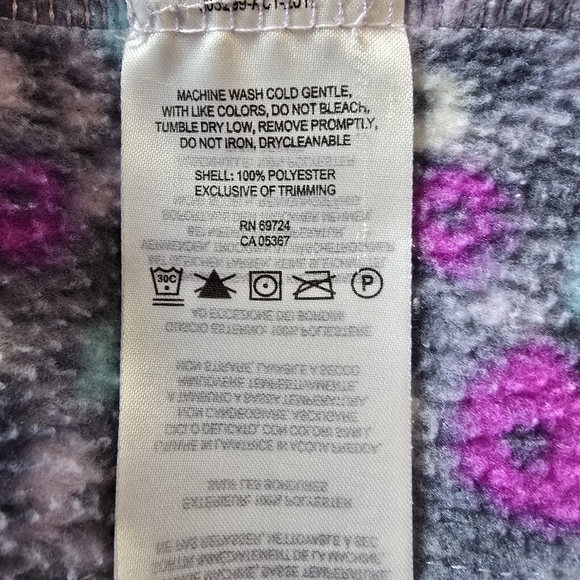 Columbia Girls Fleece Jacket Floral Pattern Size 3T CLEAN! - Picture 7 of 7